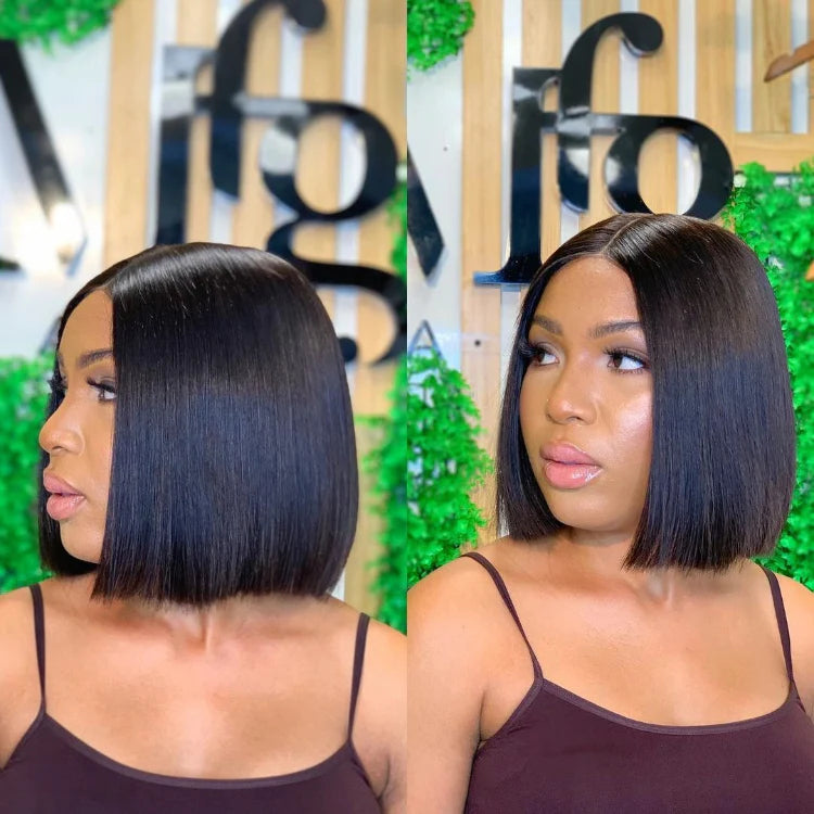 Elle Vane Put On & Go Glueless 5x5 Closure Lace Natural Black Bob WIg