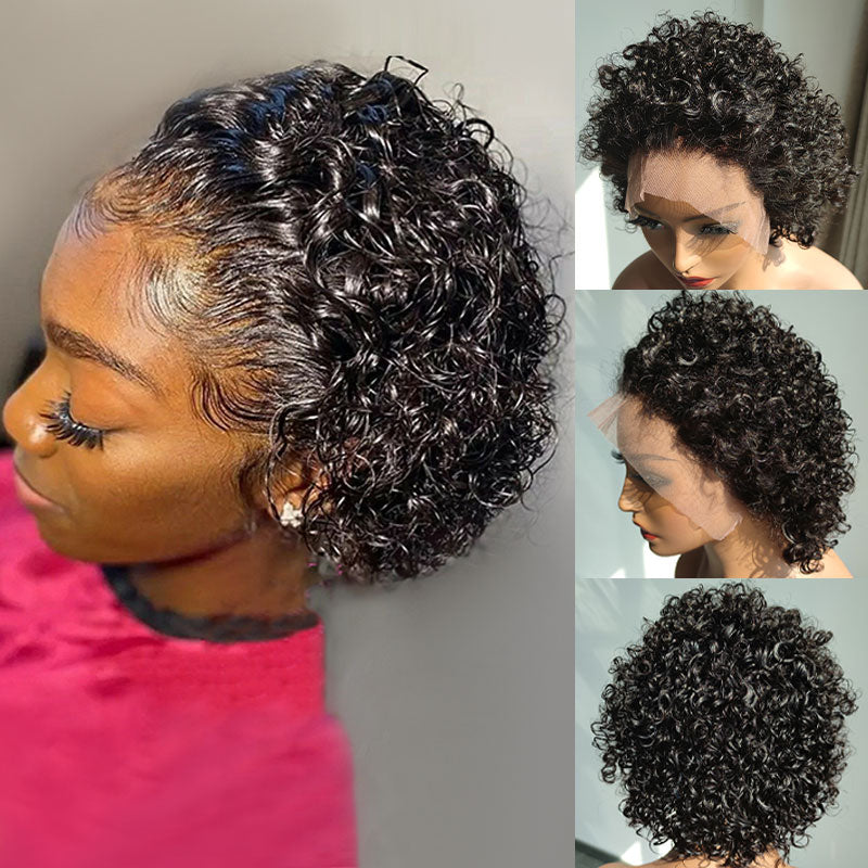 Elle Vane Short Curly Pixie Haircut 13*4 Lace Front Wig