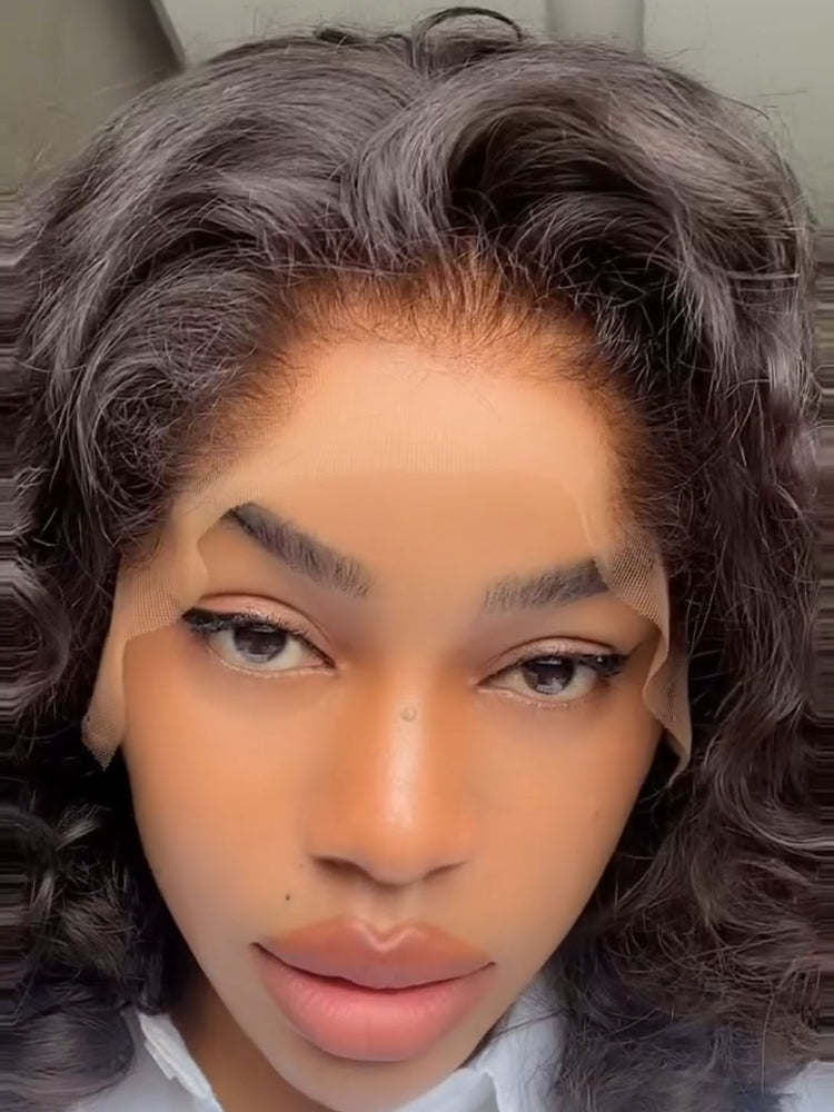 Elle Vane Natural Black 13x4 Lace Frontal Deep Wavy Curls Wig