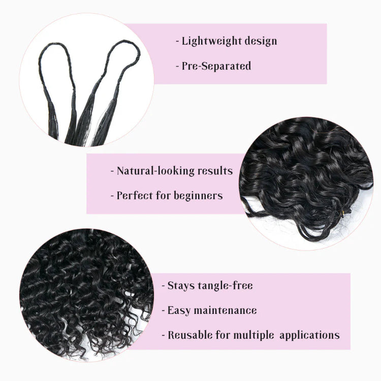 Elle Vane Lightweight Water Wave Crochet Human Hair Extension