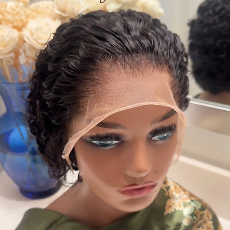 Elle Vane Short Curly Pixie Cut 13*4 Lace Front Wig