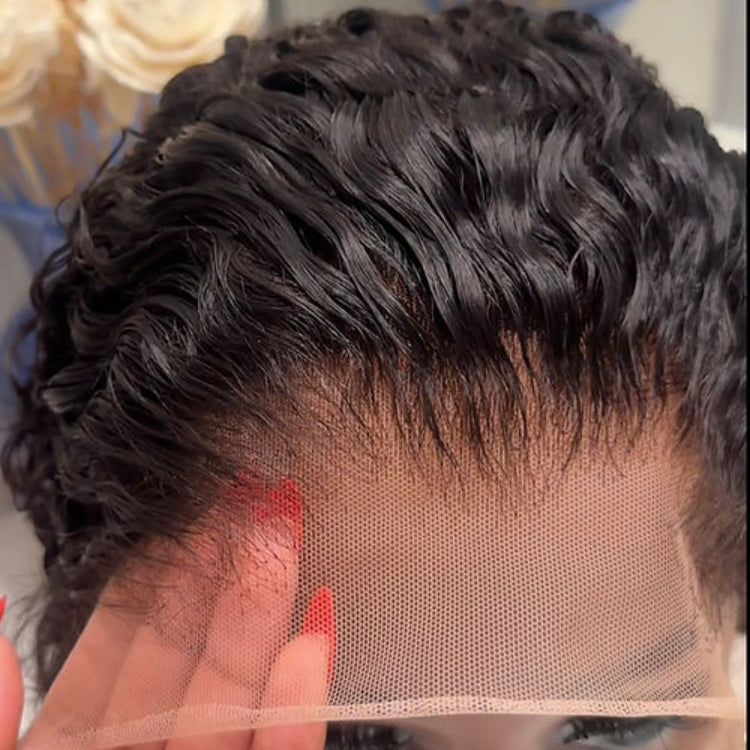Elle Vane Short Curly Pixie Cut 13*4 Lace Front Wig