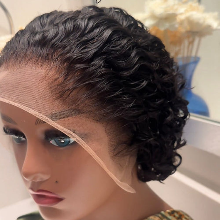 Elle Vane Short Curly Pixie Cut 13*4 Lace Front Wig