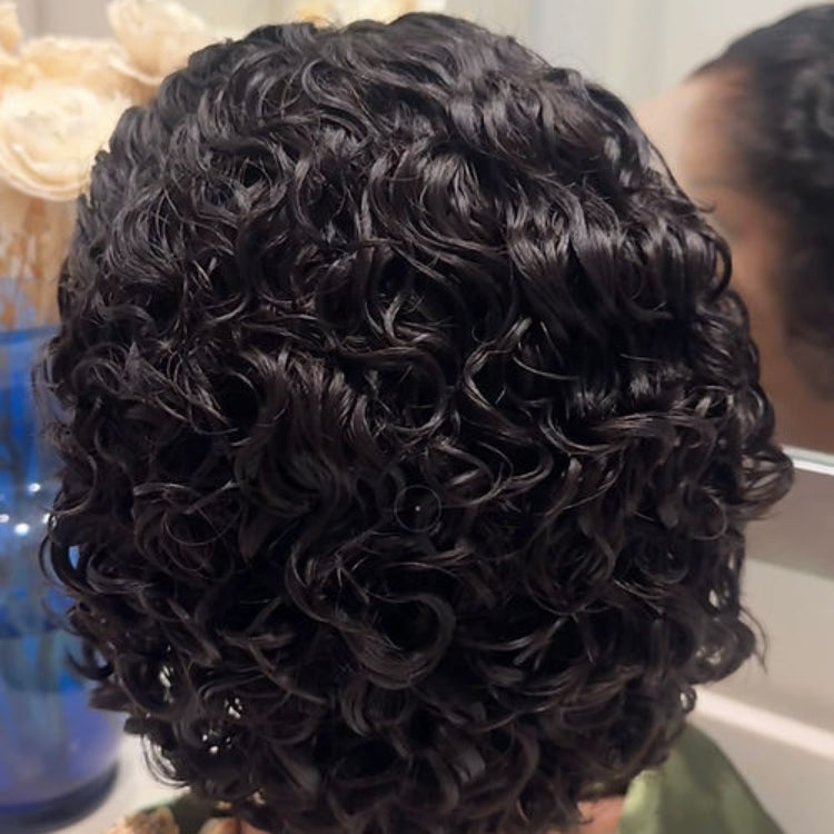 Elle Vane Short Curly Pixie Cut 13*4 Lace Front Wig
