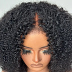 Glueless Curls HD Lace Closure With 4C Kinky Edges Pre-cut Wig