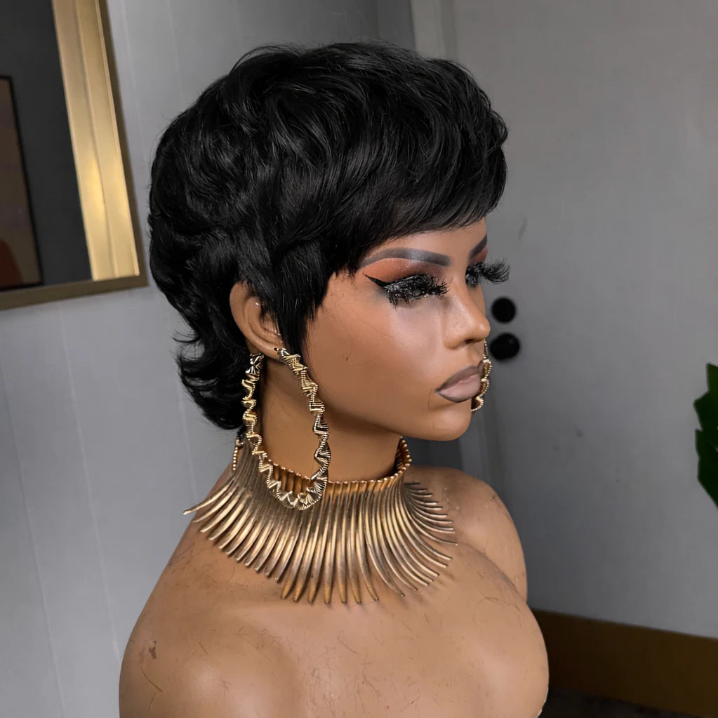 90s Shaggy Wolf Cut Bangs Wig 100% Human Hair