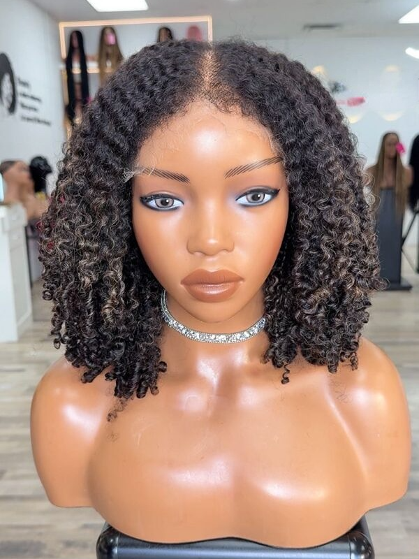 Glueless Luxurious HD Lace 4C Kinky Edges Pre-cut 100% Human Hair Wig