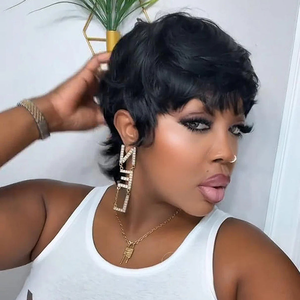 90s Shaggy Wolf Cut Bangs Wig 100% Human Hair