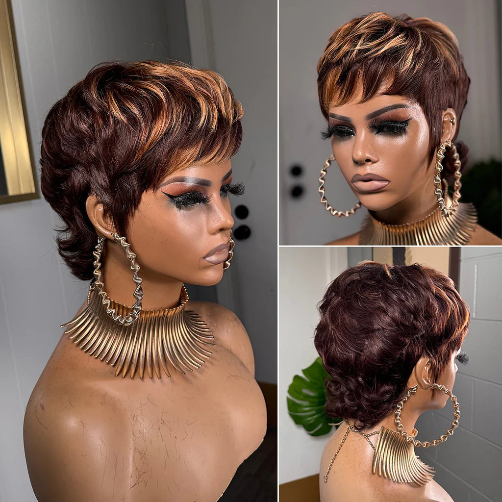 90s Shaggy Wolf Cut Bangs Wig 100% Human Hair