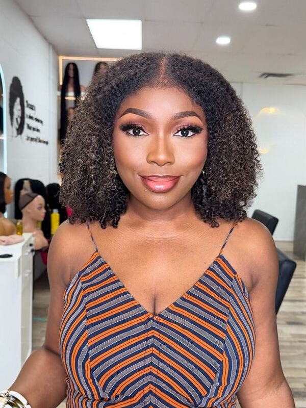 Glueless Luxurious HD Lace 4C Kinky Edges Pre-cut 100% Human Hair Wig