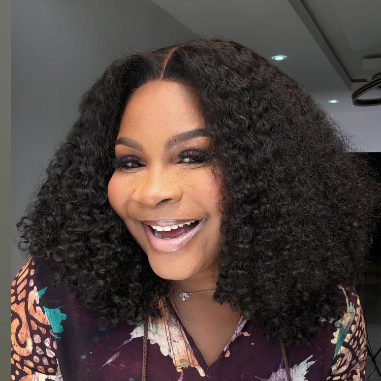 Elle Vane Put on & Go Glueless Kinky Curly Pre Cut 5x5 Lace Closure Wig