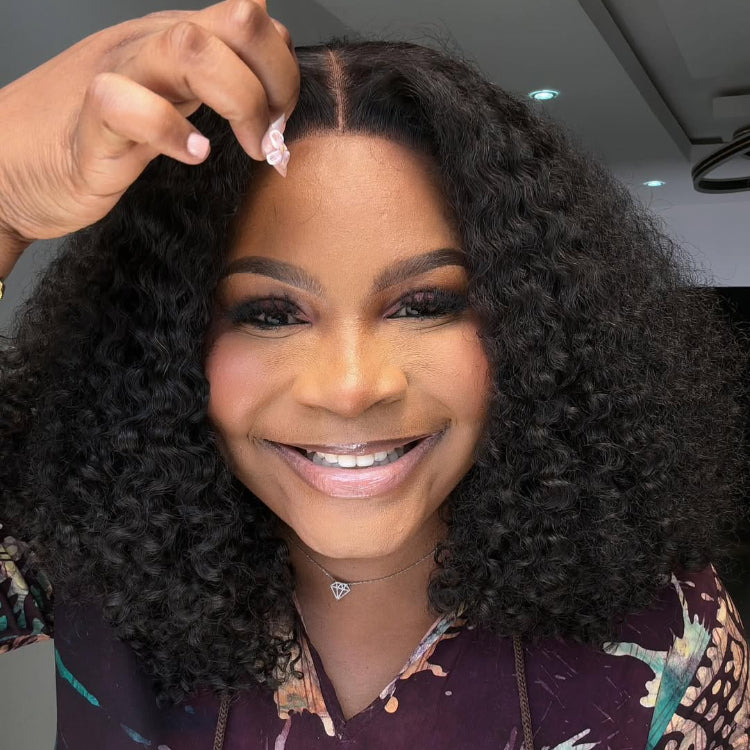Elle Vane Put on & Go Glueless Kinky Curly Pre Cut 5x5 Lace Closure Wig