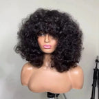 Elle Vane Put On & Go Glueless Voluminous Curly Lob Wig With Bangs
