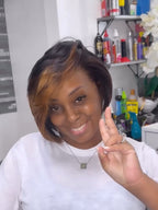 Elle Vane Ombre Blonde Highlight Side-Parted 13x4 Lace Bob Wig
