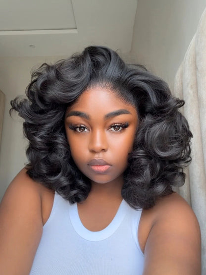 Elle Vane Fluffy Big Wavy Curls 13x4 Lace Wig