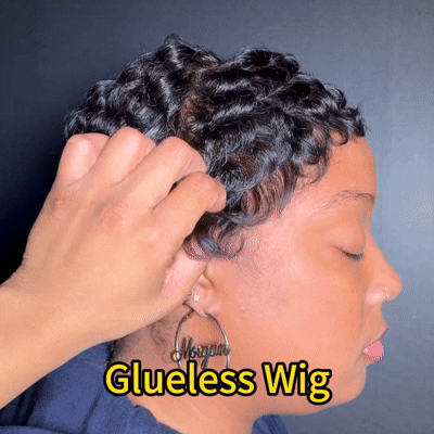 Elle Vane Glueless Full Lace Wave Short Pixie Cut Wig