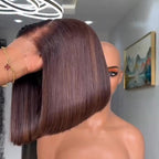 Elle Vane Glueless Ombre Blonde Highlight With Brown Side Part Bob Wig