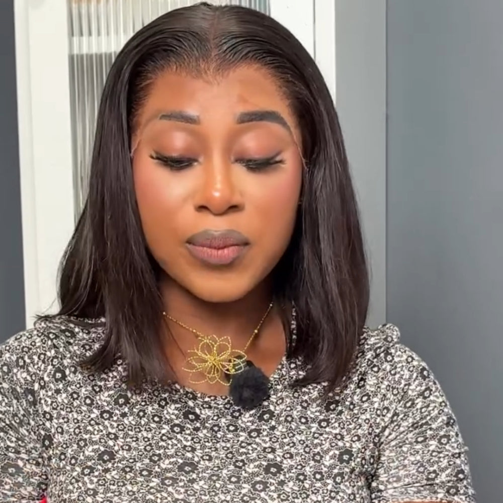Elle Vane Black Straight Bob 13x4 HD Lace Frontal Wig