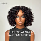 Elle Vane Glueless Ombre Reddish Brown Pixie Curl 5x5 Closure Lace wig