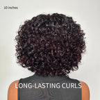 Elle Vane Glueless Ombre Reddish Brown Pixie Curl 5x5 Closure Lace wig