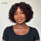 Elle Vane Glueless Ombre Reddish Brown Pixie Curl 5x5 Closure Lace wig