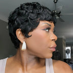 Elle Vane Glueless Finger Wave Short Pixie Wig