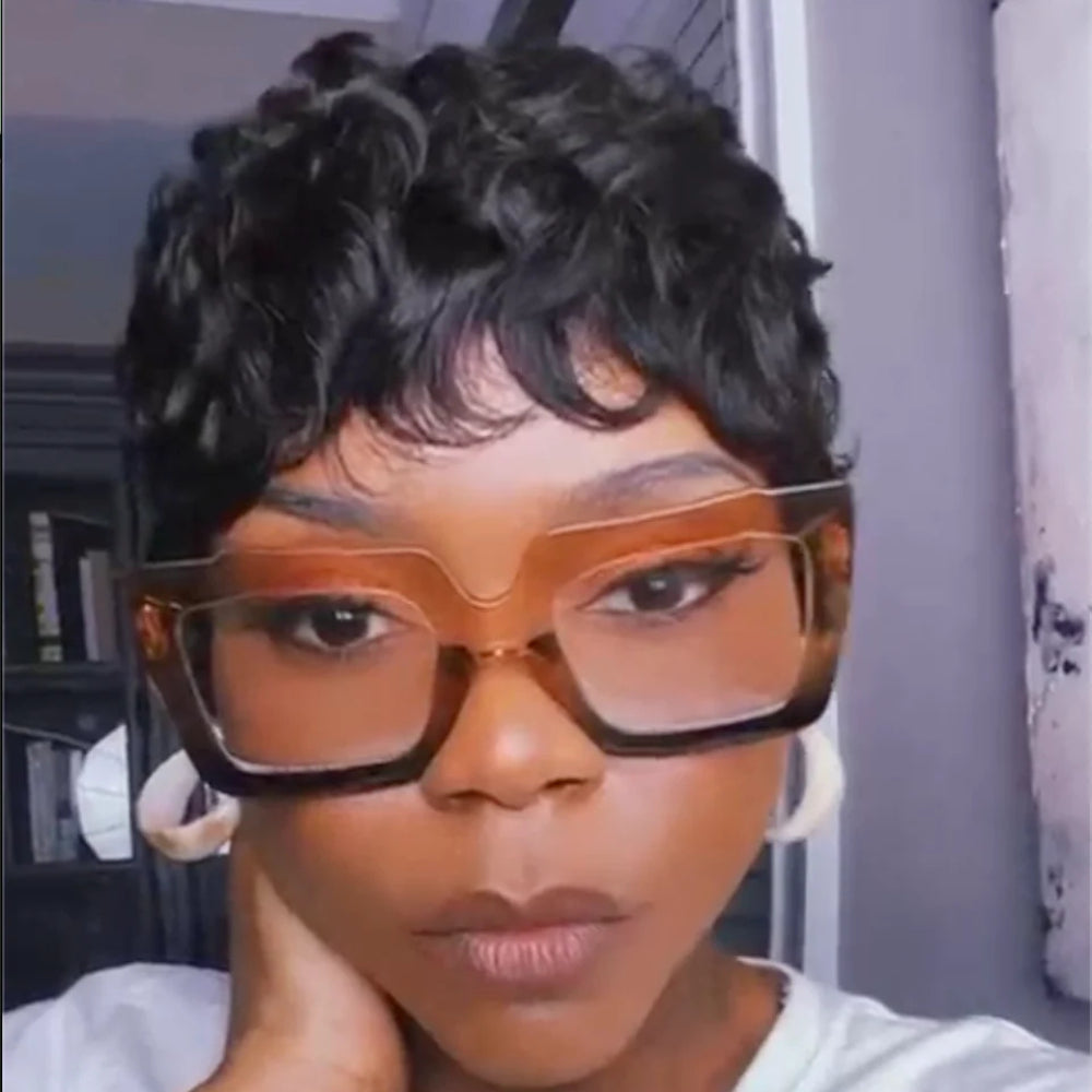 Elle Vane Glueless Finger Wave Short Pixie Wig
