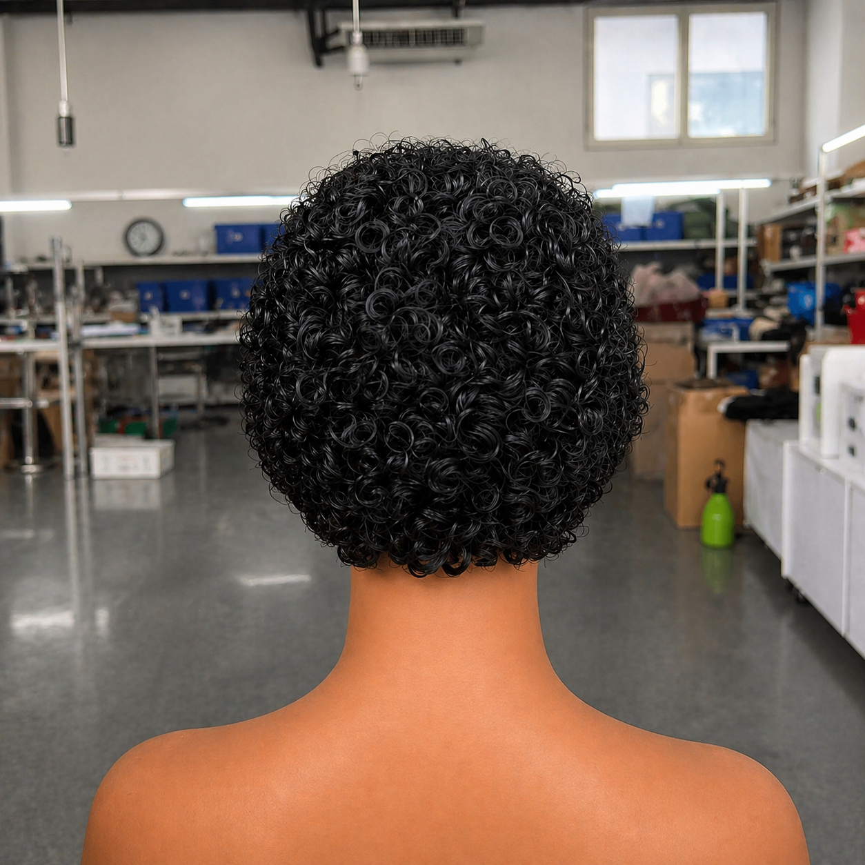 Natural Black Loose 13x4 Lace Short Pixie Curly Wig 100% Human Hair