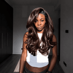 Glueless Layered Wavy Wig 5x5 Lace Natural Hairline