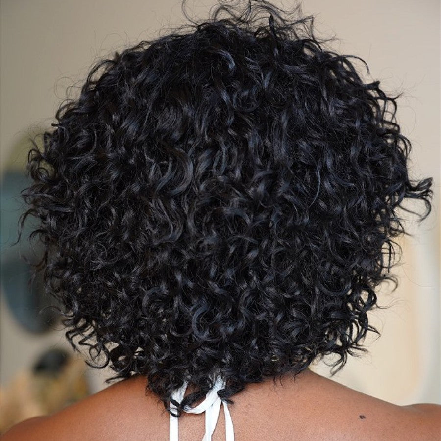 Elle Vane Put On & Go Short Pixie Cut Curly Bob Wig