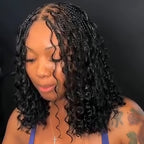 Elle Vane Full Lace Knotless Bohemian Braided Curls Invisi Drawstring HD lace Wig