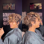 Elle Vane Full Lace Curly Finger Wave Short Glueless Wig