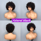 Elle Vane Afro Kinky Curly Bob Glueless Wig with Bangs
