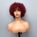 Elle Vane Afro Kinky Curly Bob Glueless Wig with Bangs