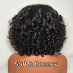 Elle Vane Put On & Go Glueless Fluffy Curly Bob Wig With Bangs