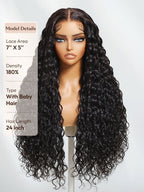Elle Vane Put On And Go Glueless Water Wave Baby Hair Wig
