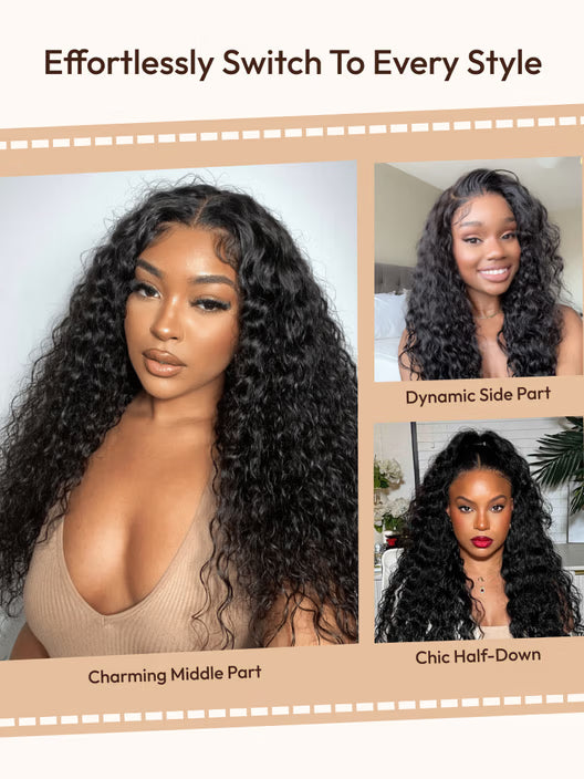Elle Vane Put On And Go Glueless Water Wave Baby Hair Wig