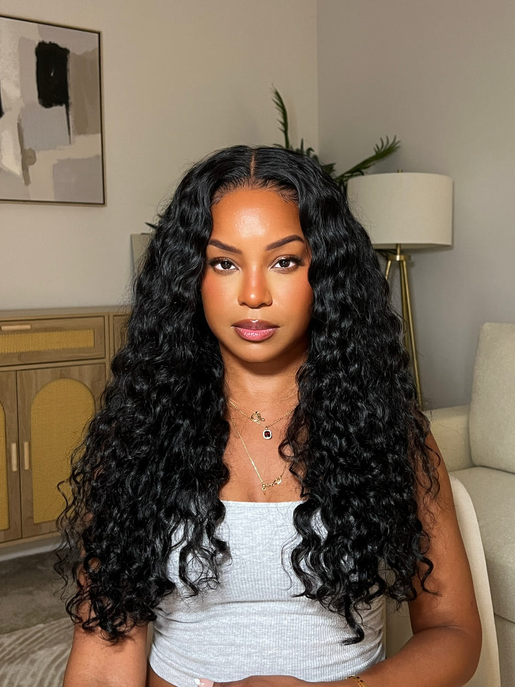Elle Vane Put On And Go Glueless Water Wave Baby Hair Wig