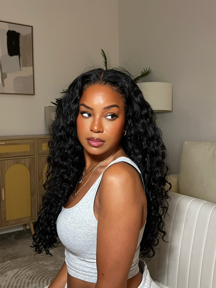 Elle Vane Put On And Go Glueless Water Wave Baby Hair Wig