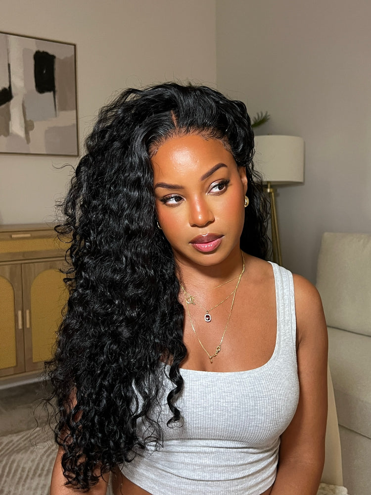 Elle Vane Put On And Go Glueless Water Wave Baby Hair Wig