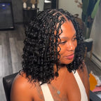 Elle Vane Full Lace Knotless Bohemian Braided Curls Invisi Drawstring HD lace Wig