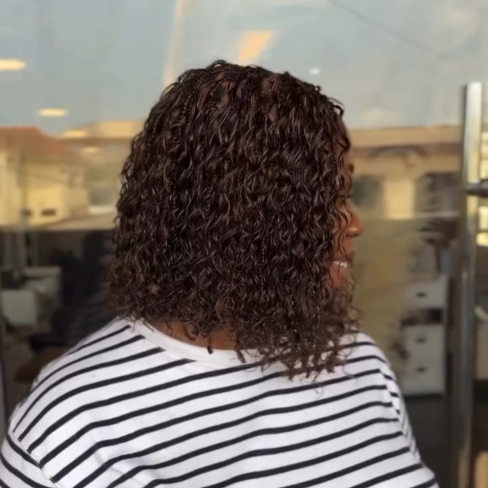 Elle Vane Full Lace Knotless Bohemian Braided Curls Invisi Drawstring HD lace Wig