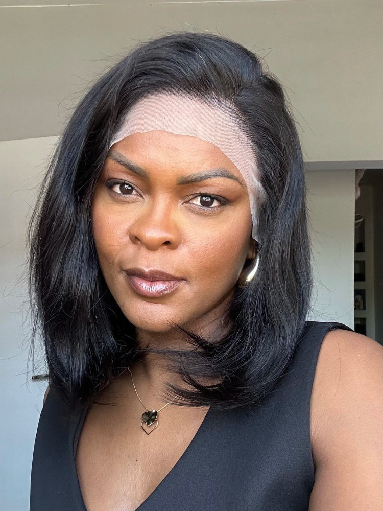 Elle Vane Short Brazilian Human Hair Bob 13x4 Lace Frontal Wig