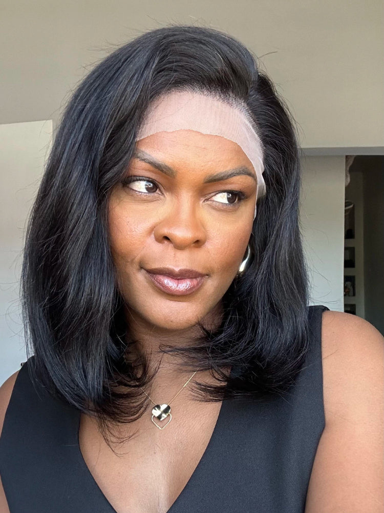 Elle Vane Short Brazilian Human Hair Bob 13x4 Lace Frontal Wig