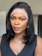 Elle Vane Short Brazilian Human Hair Bob 13x4 Lace Frontal Wig