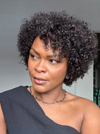 Elle Vane Put on & Go Glueless Short Pixie Curly Wig With Bangs