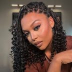 Elle Vane Full Lace Knotless Bohemian Braided Curls Invisi Drawstring HD lace Wig