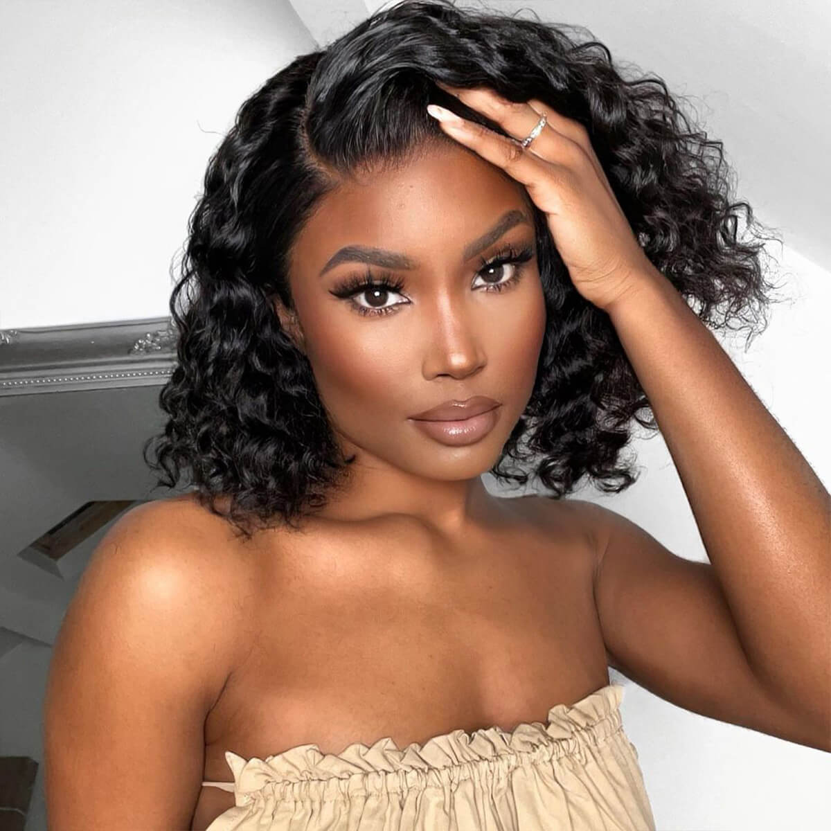 Elle Vane 13x4 Lace Frontal Water Curly Wigs
