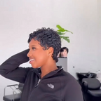 Elle Vane Short Pixie Finger Wave Lace Frontal Wig Human Hair Wig