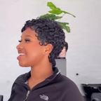 Elle Vane Short Pixie Finger Wave Lace Frontal Wig Human Hair Wig